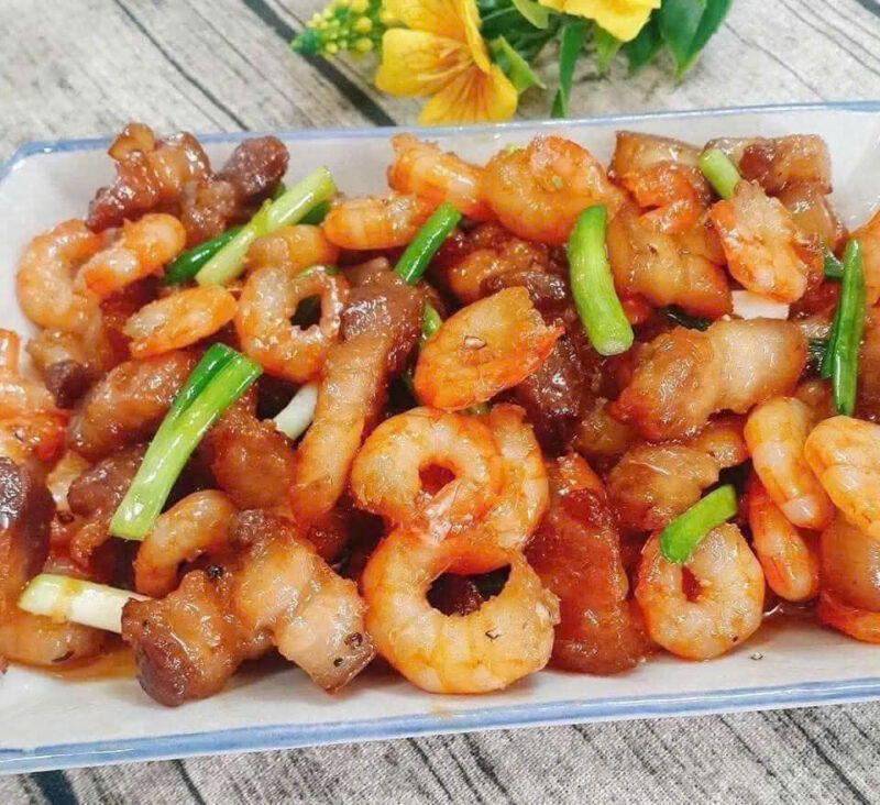 Nõn tôm bộp hấp